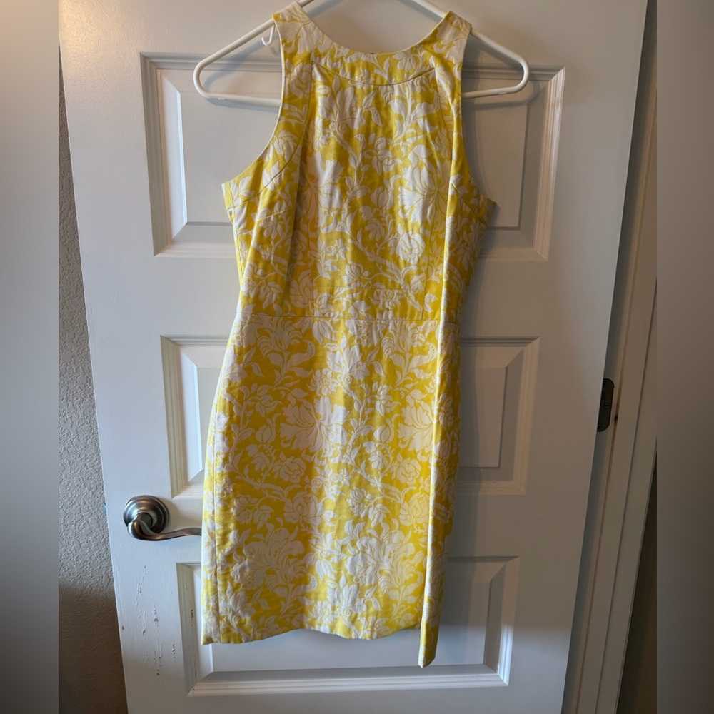 Ann Taylor Yellow and White Floral Mini Dress